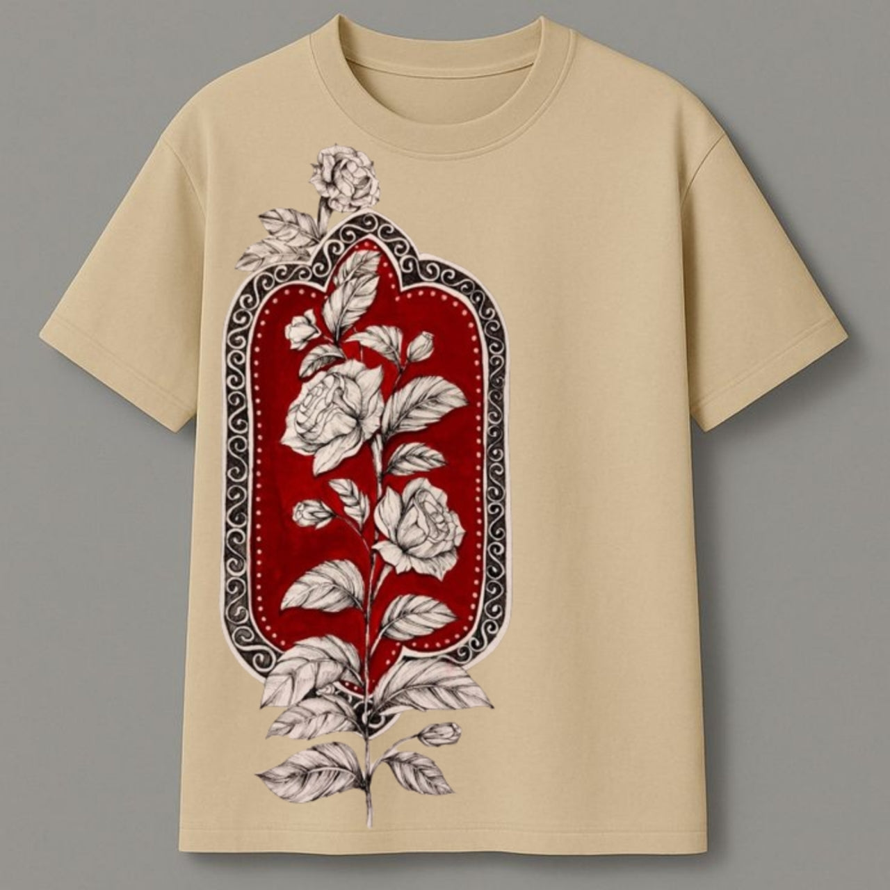 Vintage Floral Art Graphic T-Shirt