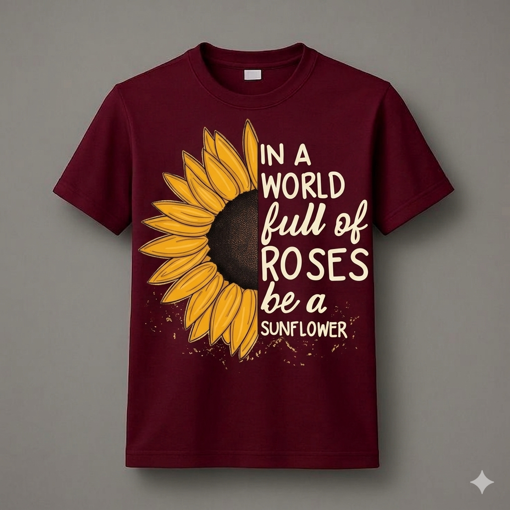 Sunflower Inspirational Graphic T-Shirt